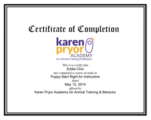 美國Karen Pryor Academy Puppy Start Right幼犬訓練導師課程